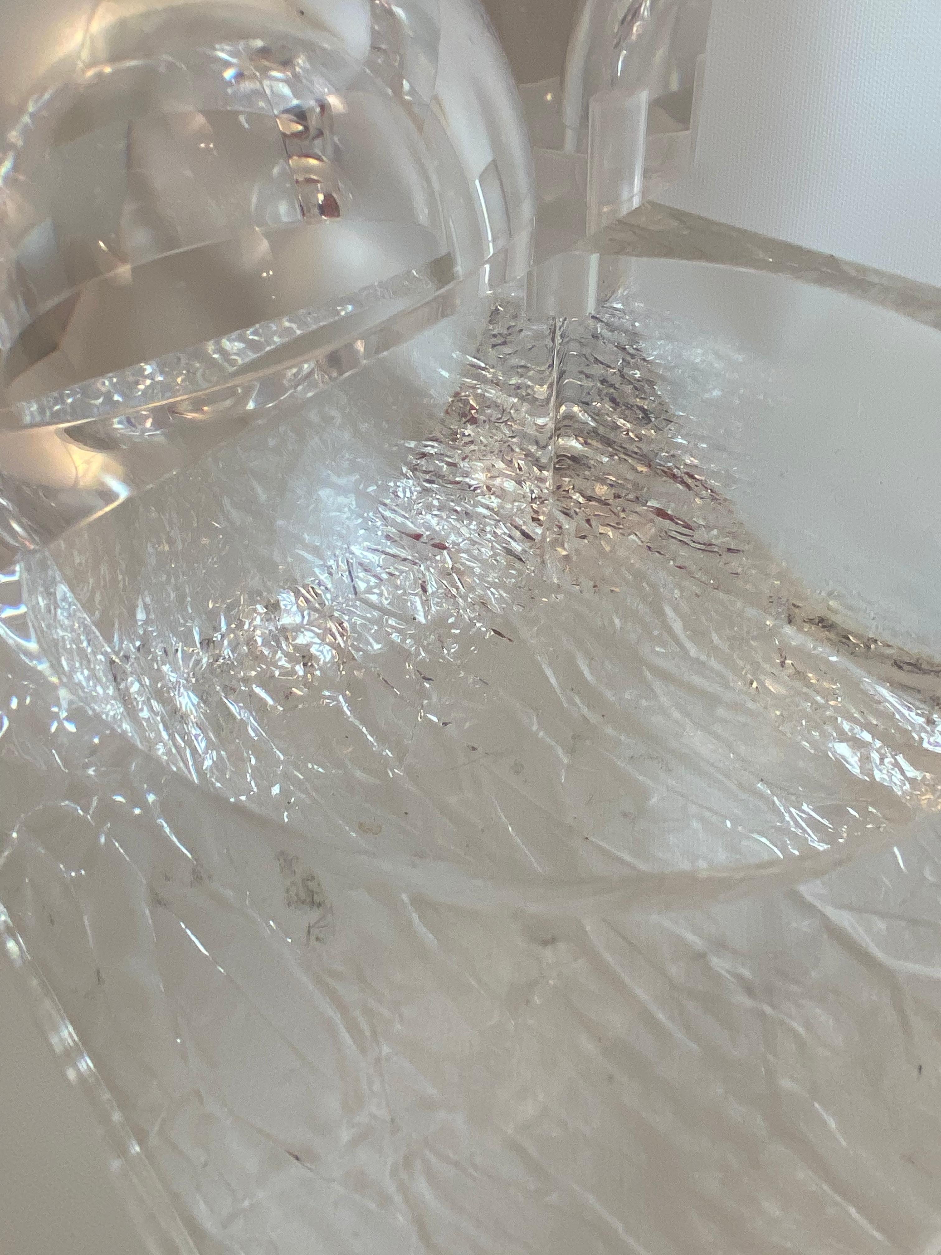 Chipped Ice Lucite Ice Bucket 5