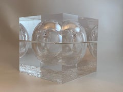 Chipped Ice Lucite Ice Bucket