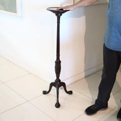 CHIPPENDALE 1880 American Victorian Carved Mahogany Wood Pedestal