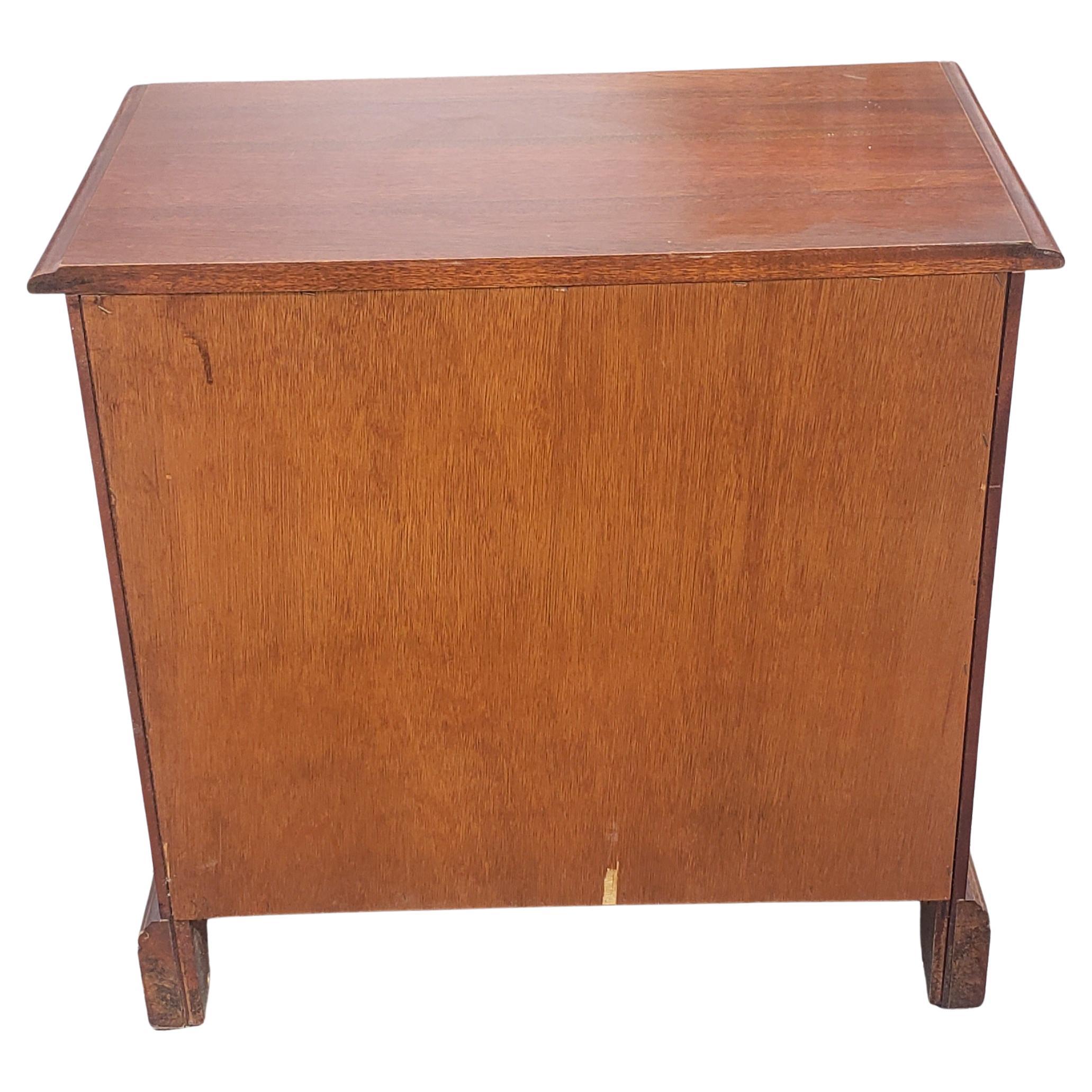 Chippendale 4-Drawer Mahogany Bedside Commode Chest of Drawers For Sale 1