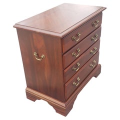 Used Chippendale 4-Drawer Mahogany Bedside Commode Chest of Drawers