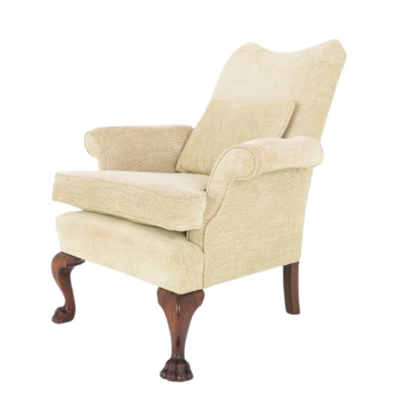 Chaise à Accoudoirs Chippendale Acajou Ball and Claw 1880 en vente 2