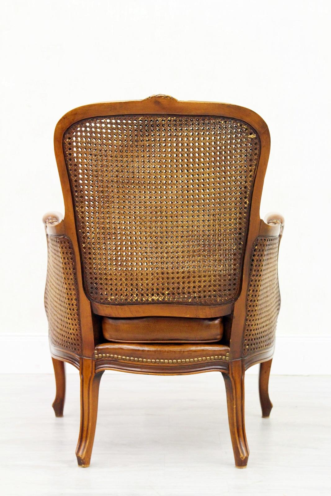 Chippendale Armchair Chesterfield Chair Baroque Antique Leather Rattan For Sale 6
