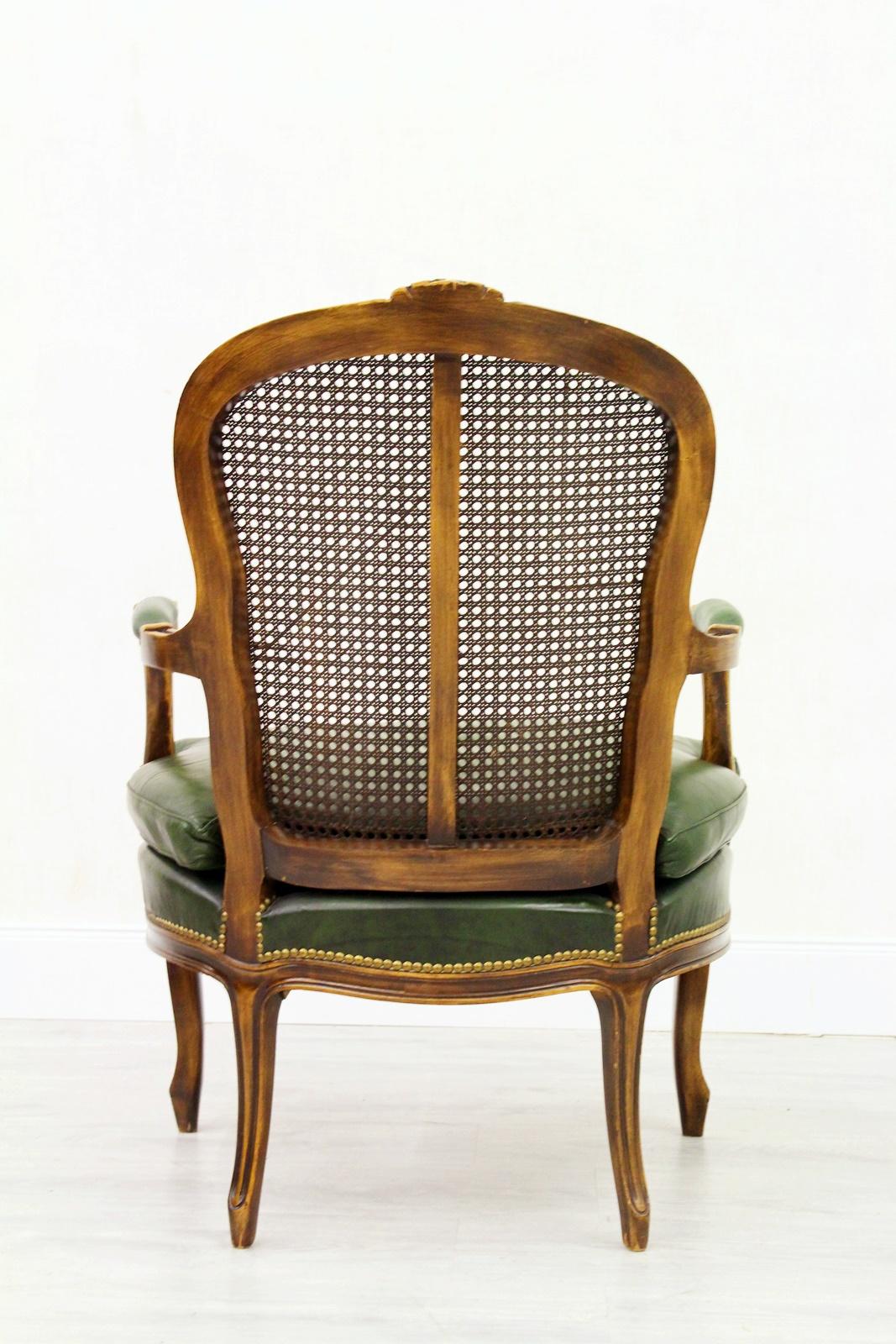 Chippendale Armchair Club Chair Baroque Antique Leather Rattan im Angebot 6