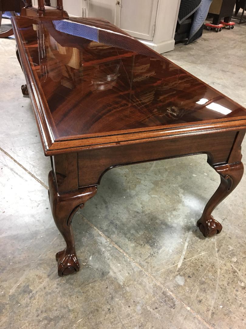 Chippendale Ball and Claw Mahogany Coffee Table by Leighton Hall For Sale 2