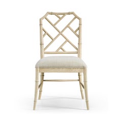 Chippendale Bamboo Dining Chair, Light Oak