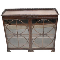 Used Chippendale Bookcase Cabinet Mahogany