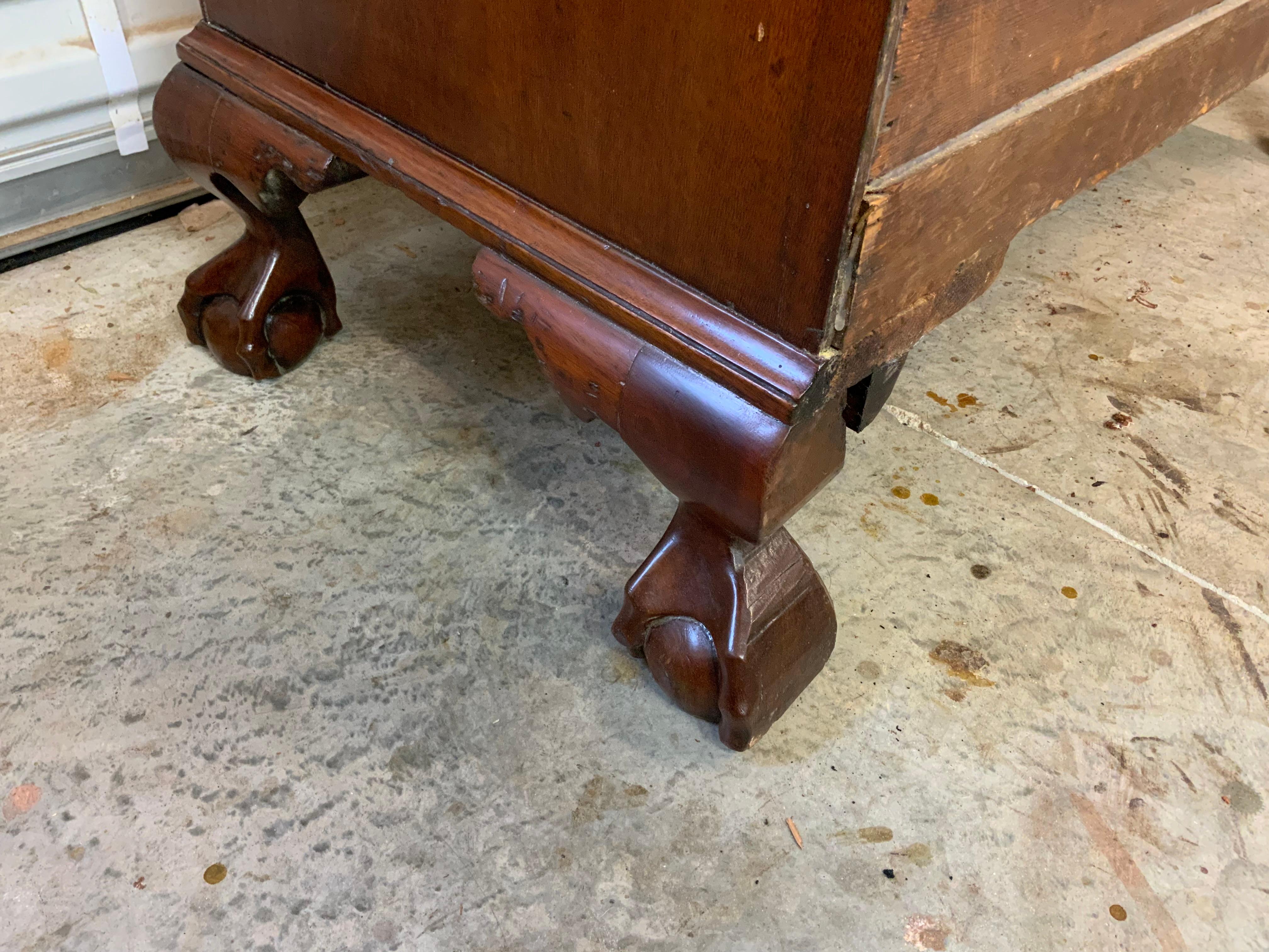 Chippendale Bow Front Chest For Sale 7