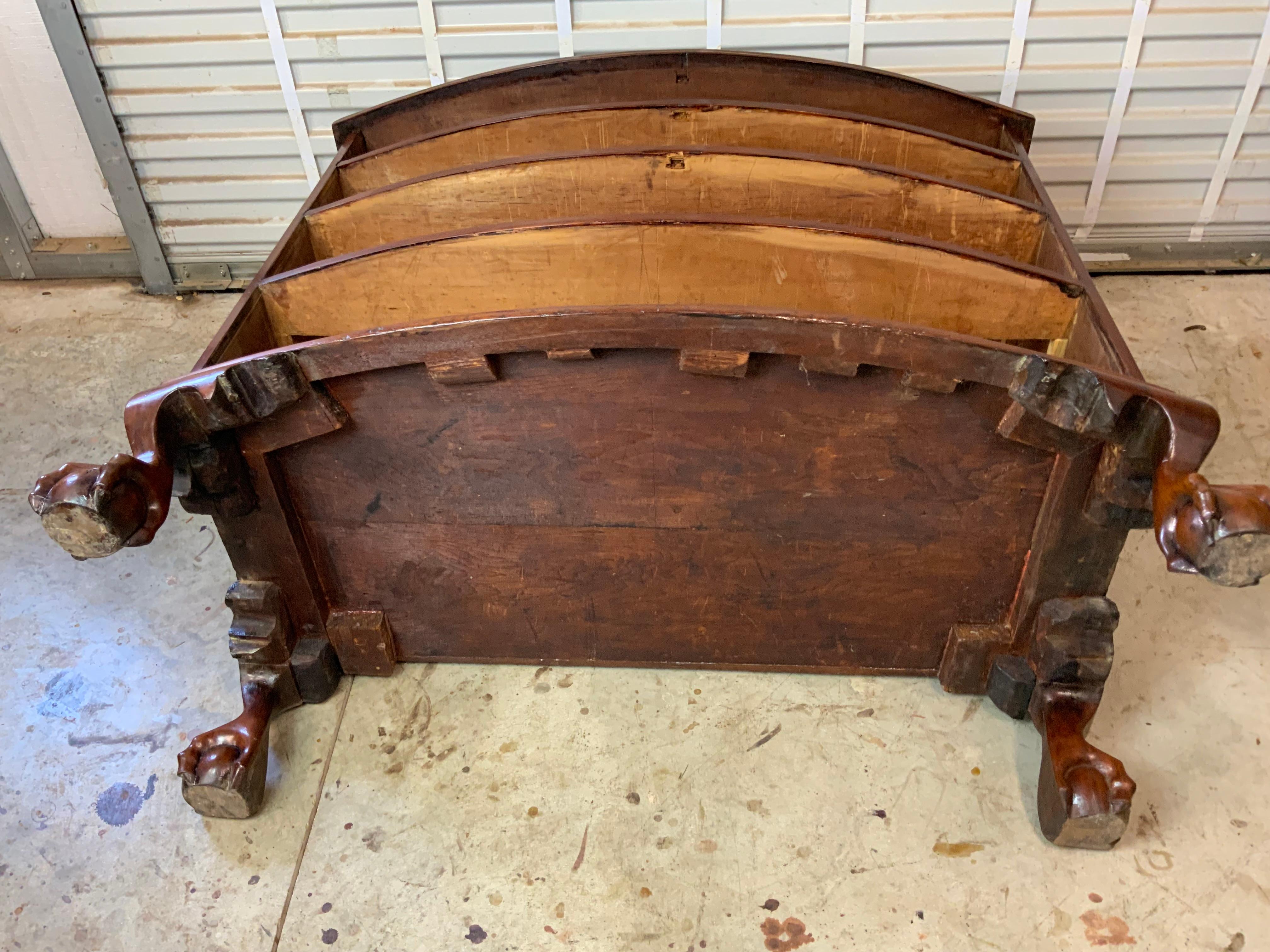 Chippendale Bow Front Chest For Sale 9