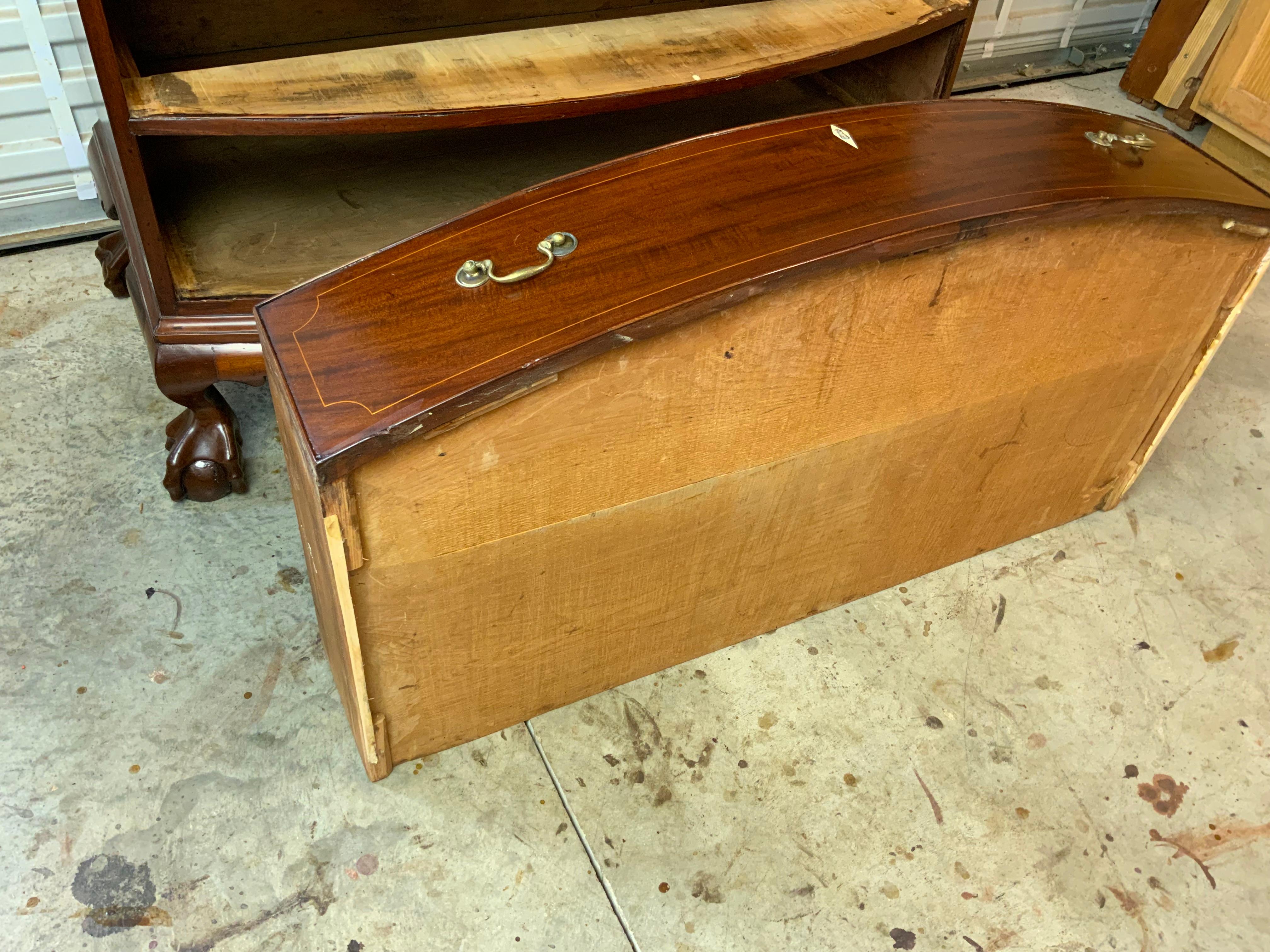 Chippendale Bow Front Chest For Sale 11