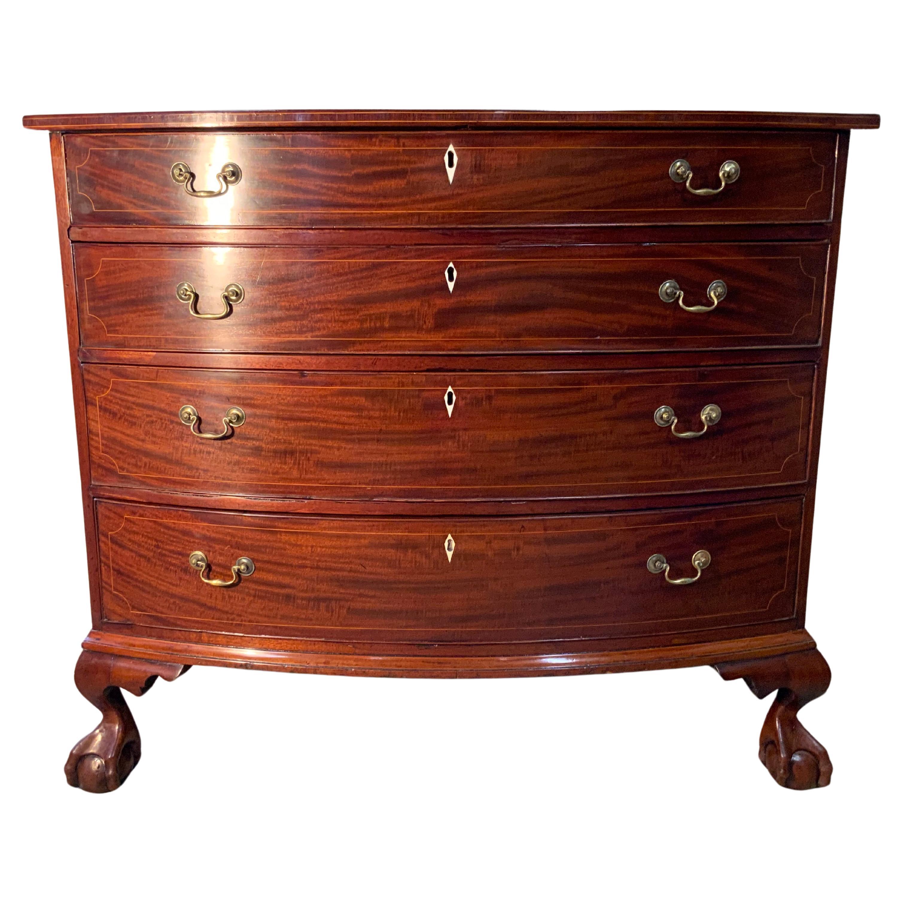 Chippendale Bow Front Chest For Sale