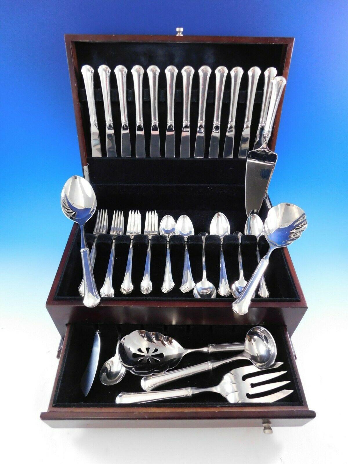 Chippendale by Towle Sterling Silver flatware set - 68 pieces. This set includes:

12 knives, 8 3/4