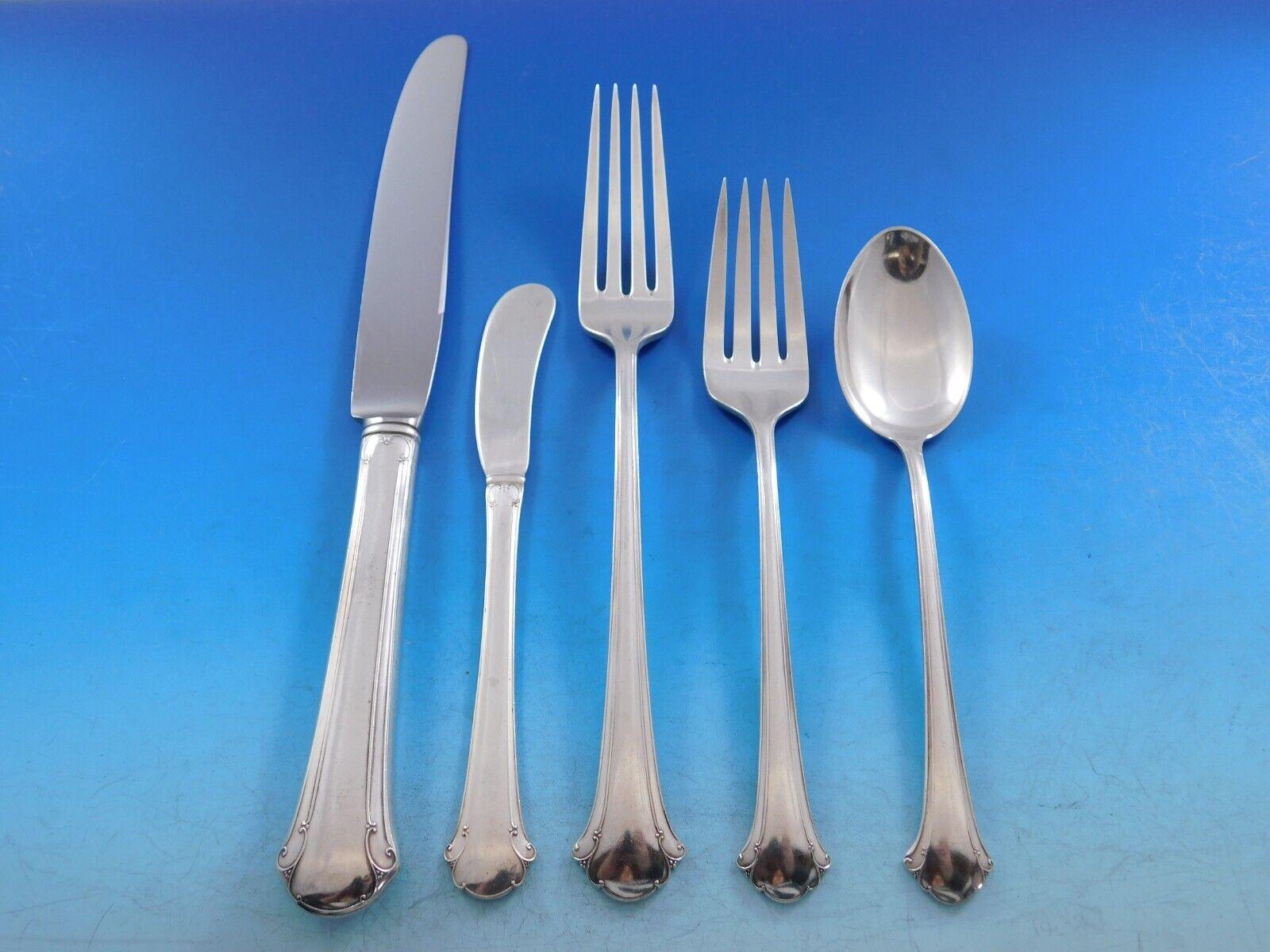 Chippendale by Towle Ensemble de couverts en argent sterling pour 12 Service 68 pièces Dîner en vente 5