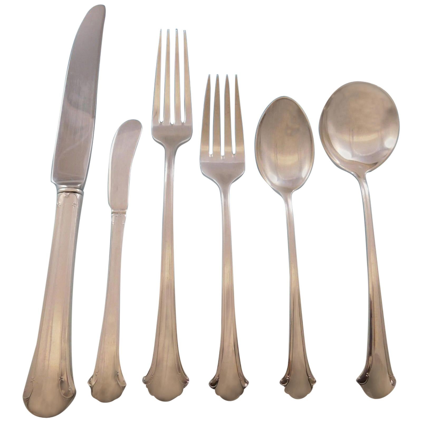 4 TOWLE STERLING CHIPPENDALE 6 1//8/" TEASPOONS NO MONOGRAMS