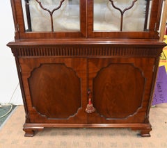 Chippendale Cabinet Mahogany Bookcase 1880
