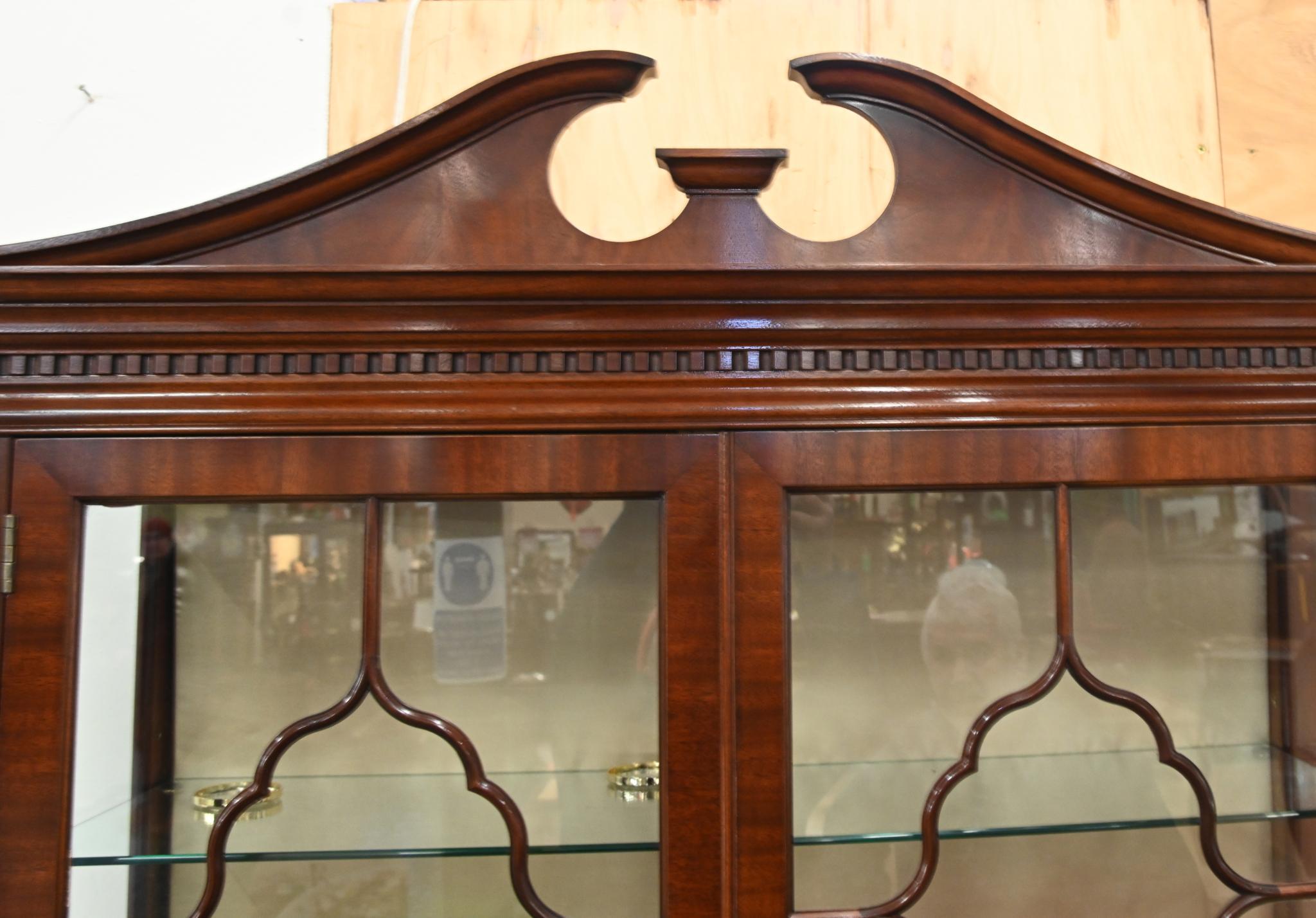 Fine XIX secolo Libreria Chippendale in mogano 1880 in vendita