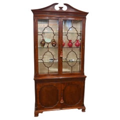 Chippendale Cabinet Mahogany Bookcase 1880