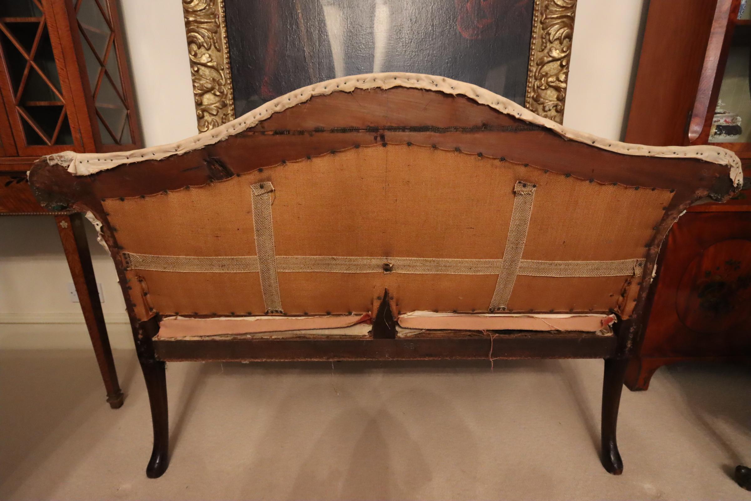 Chippendale Camelback Sofa, Circa 1770 In Fair Condition In Lincoln, GB