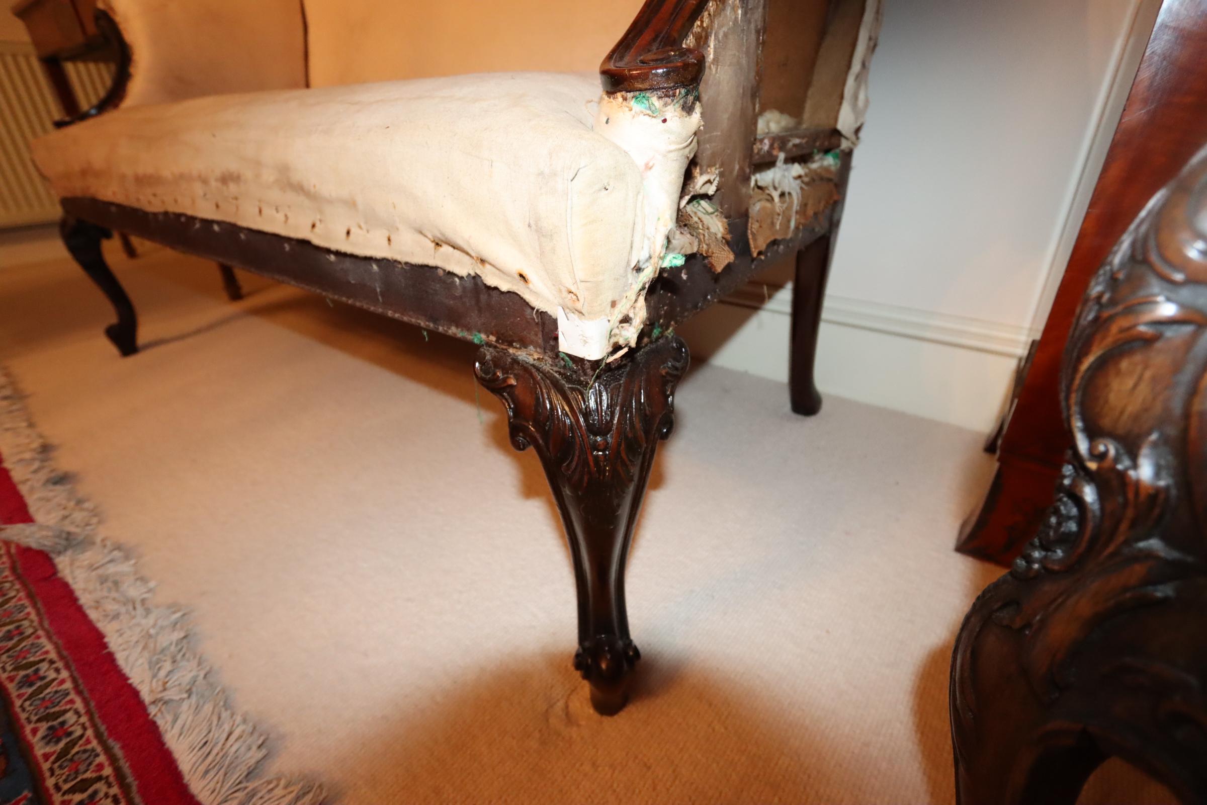 Mahogany Chippendale Camelback Sofa, Circa 1770 For Sale