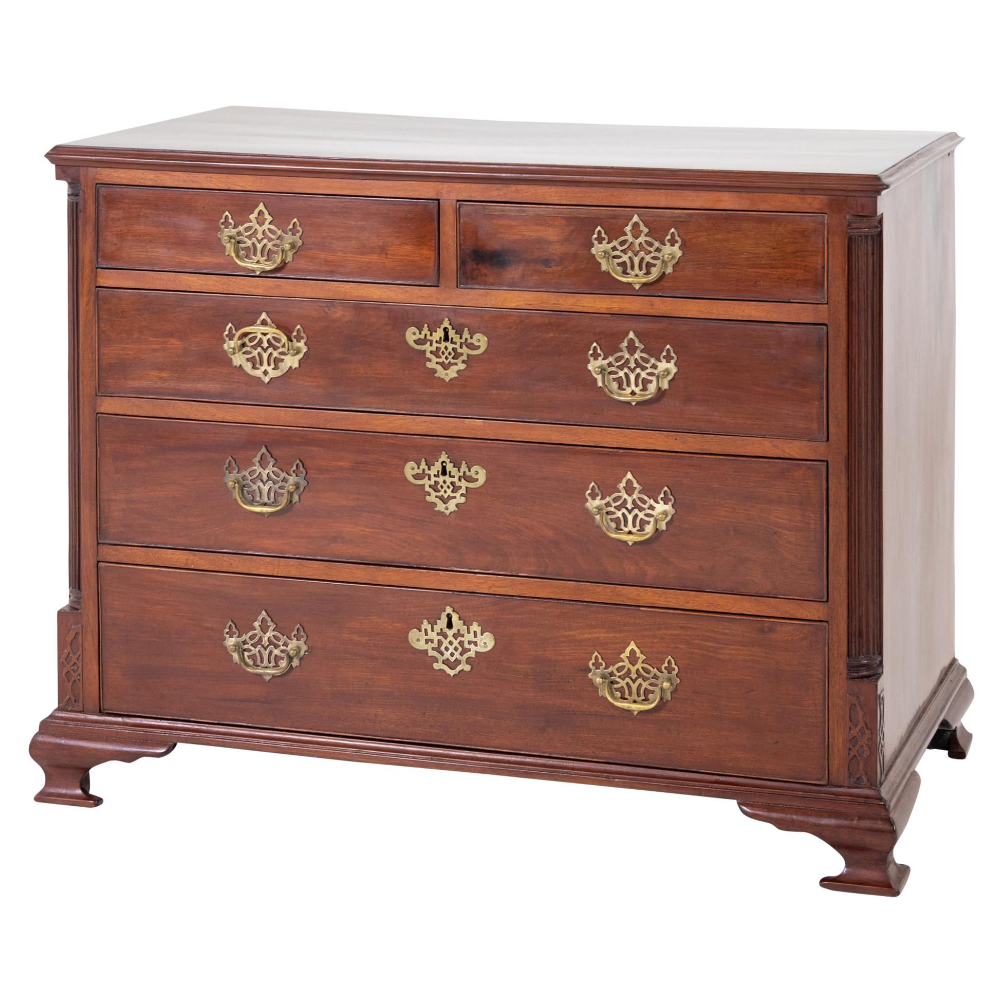 Chippendale Chest of Drawers, England, Early 19th Century For Sale