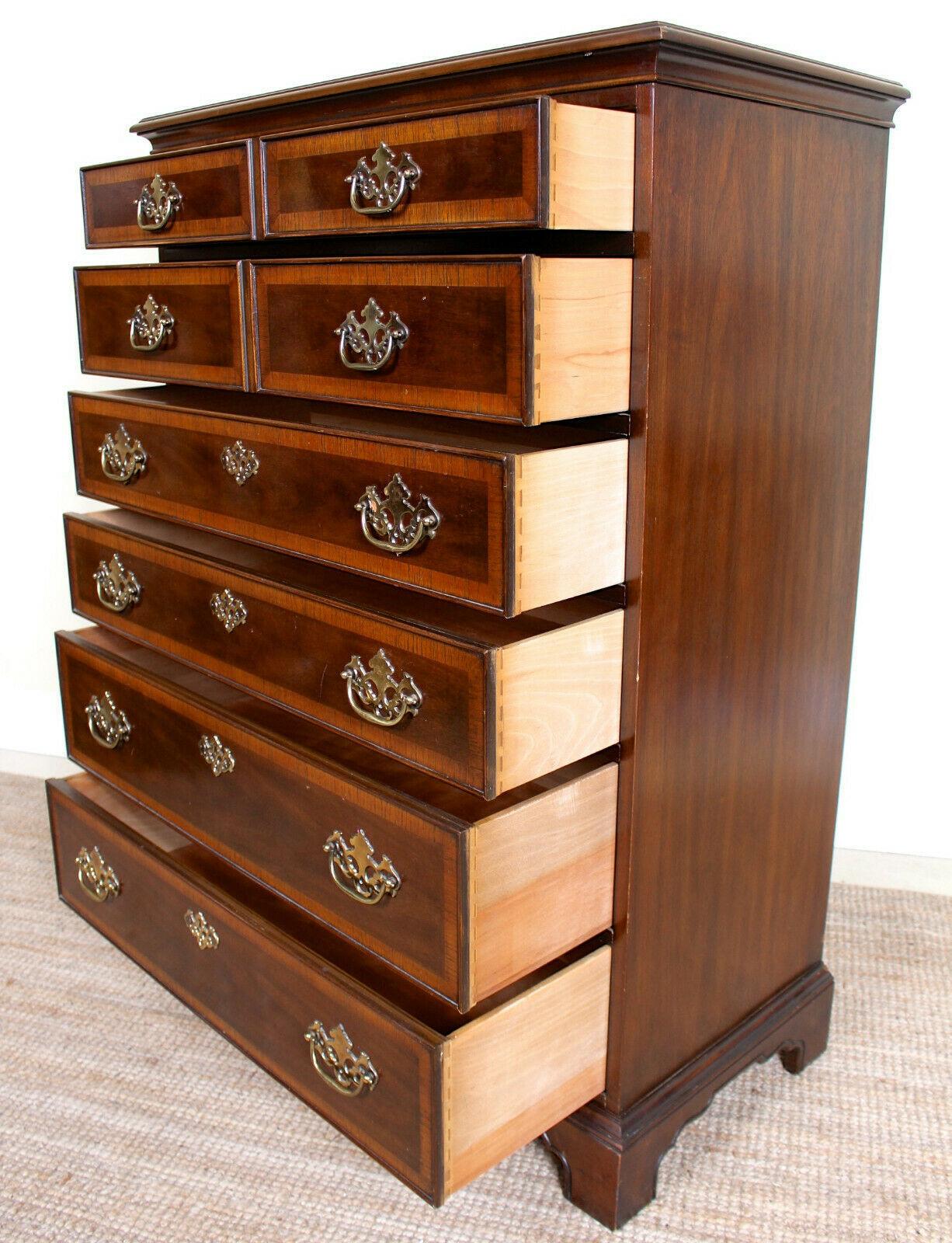 Chippendale Chest of Drawers Tall Highboy Chest In Good Condition For Sale In Newcastle upon Tyne, GB