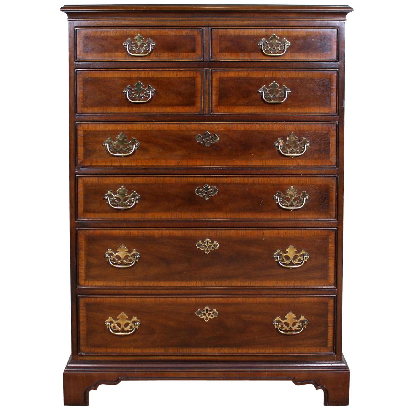 Chippendale Chest of Drawers Tall Highboy Chest For Sale