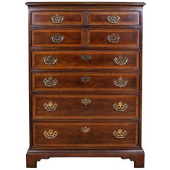 Vintage Chippendale Chest of Drawers Tall Highboy Chest