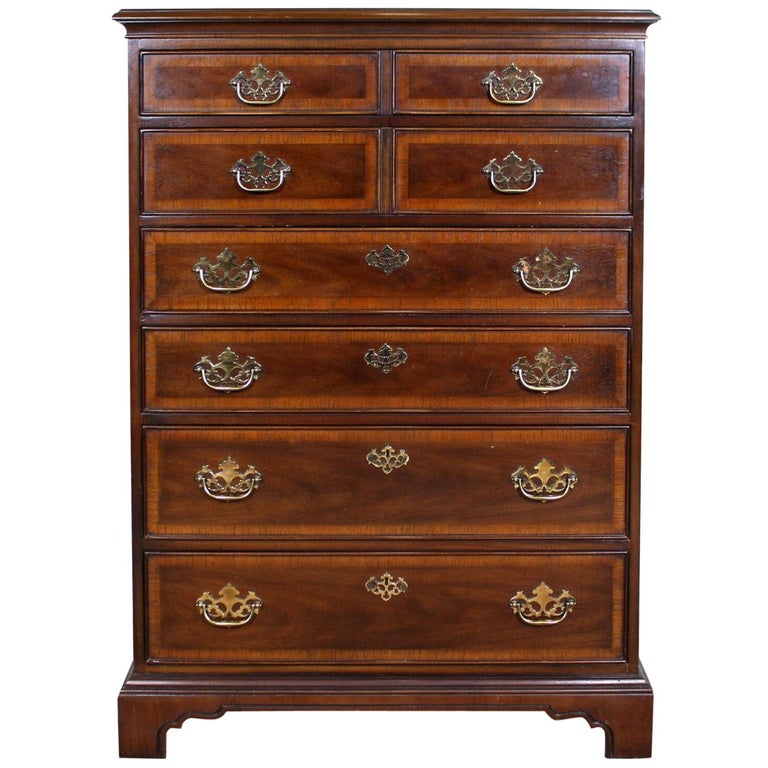 Chippendale Chest of Drawers Tall Highboy Chest For Sale at 1stDibs