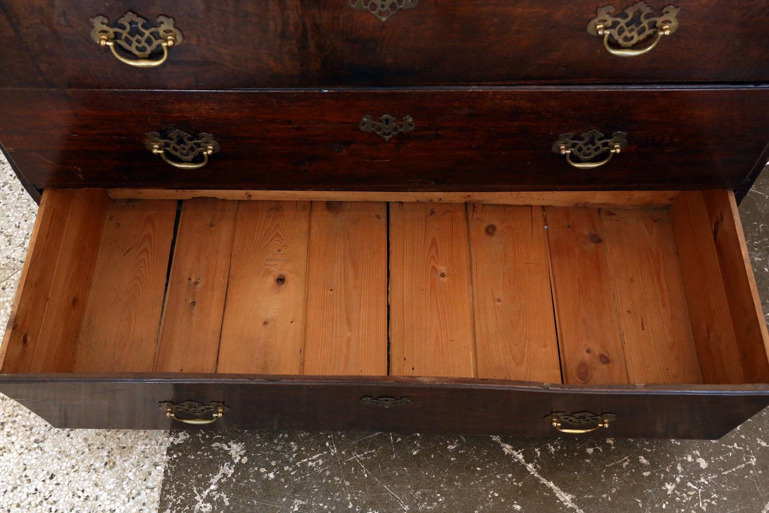 Brass Chippendale Chest-on-Chest For Sale