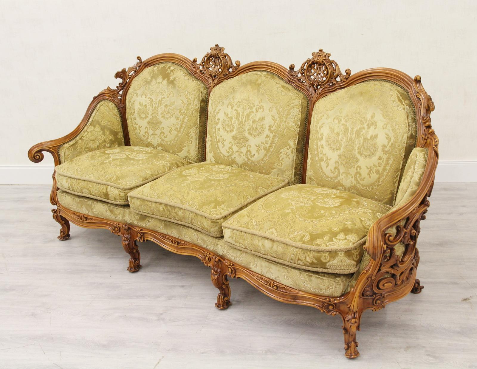 Chippendale Chesterfield Sofa Couch Armchair Baroque Antique Baroque im Angebot 3