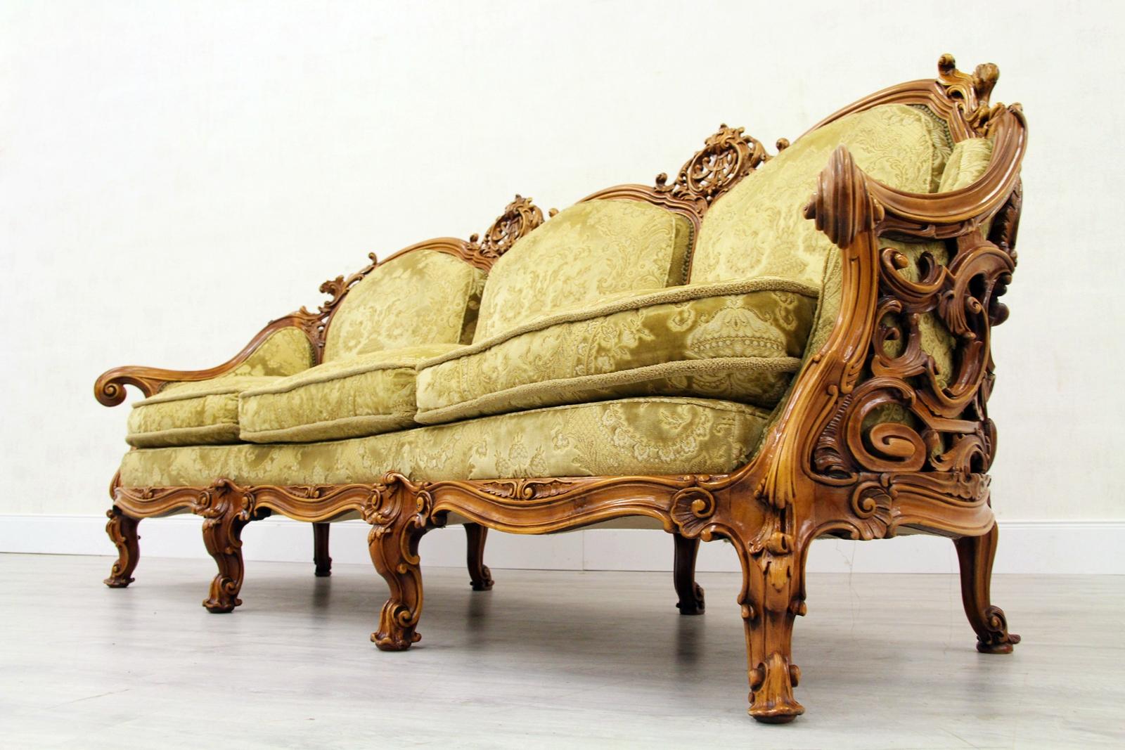 Chippendale Chesterfield Sofa Couch Armchair Baroque Antique Baroque im Angebot 5