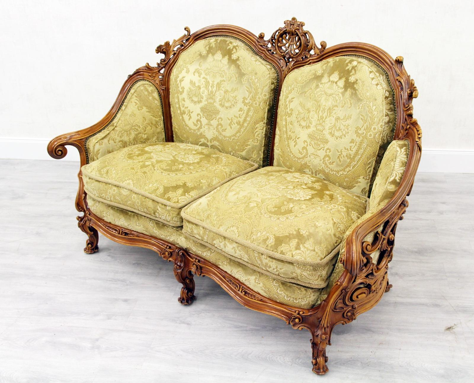 Chippendale Chesterfield Sofa Couch Sessel Barock Antik Barock In Good Condition For Sale In Lage, DE