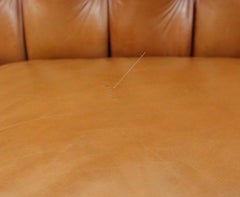 Chippendale Chesterfield Sofa Leather Antique Vintage Couch English