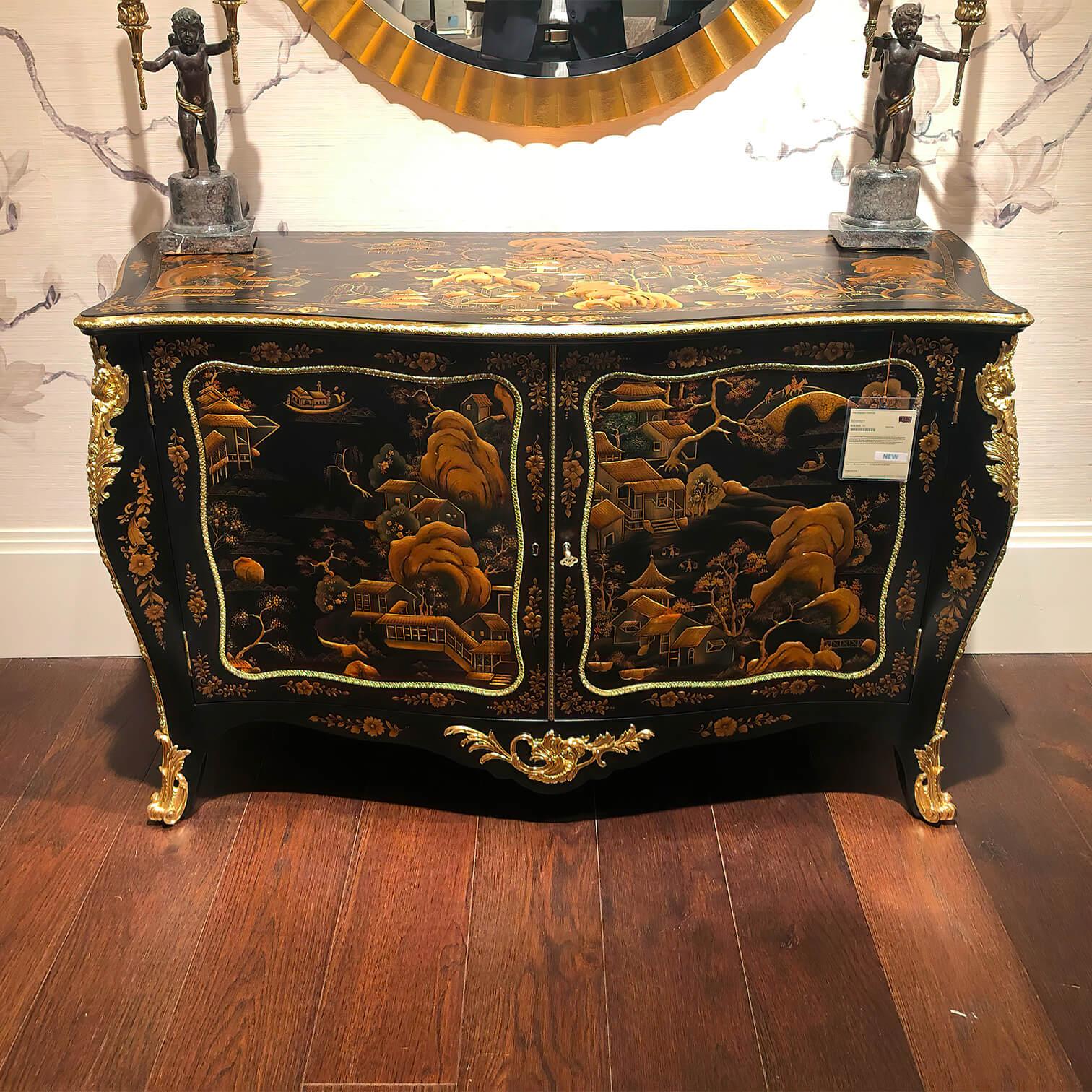 Vietnamese Chippendale Chinoiserie Cabinet