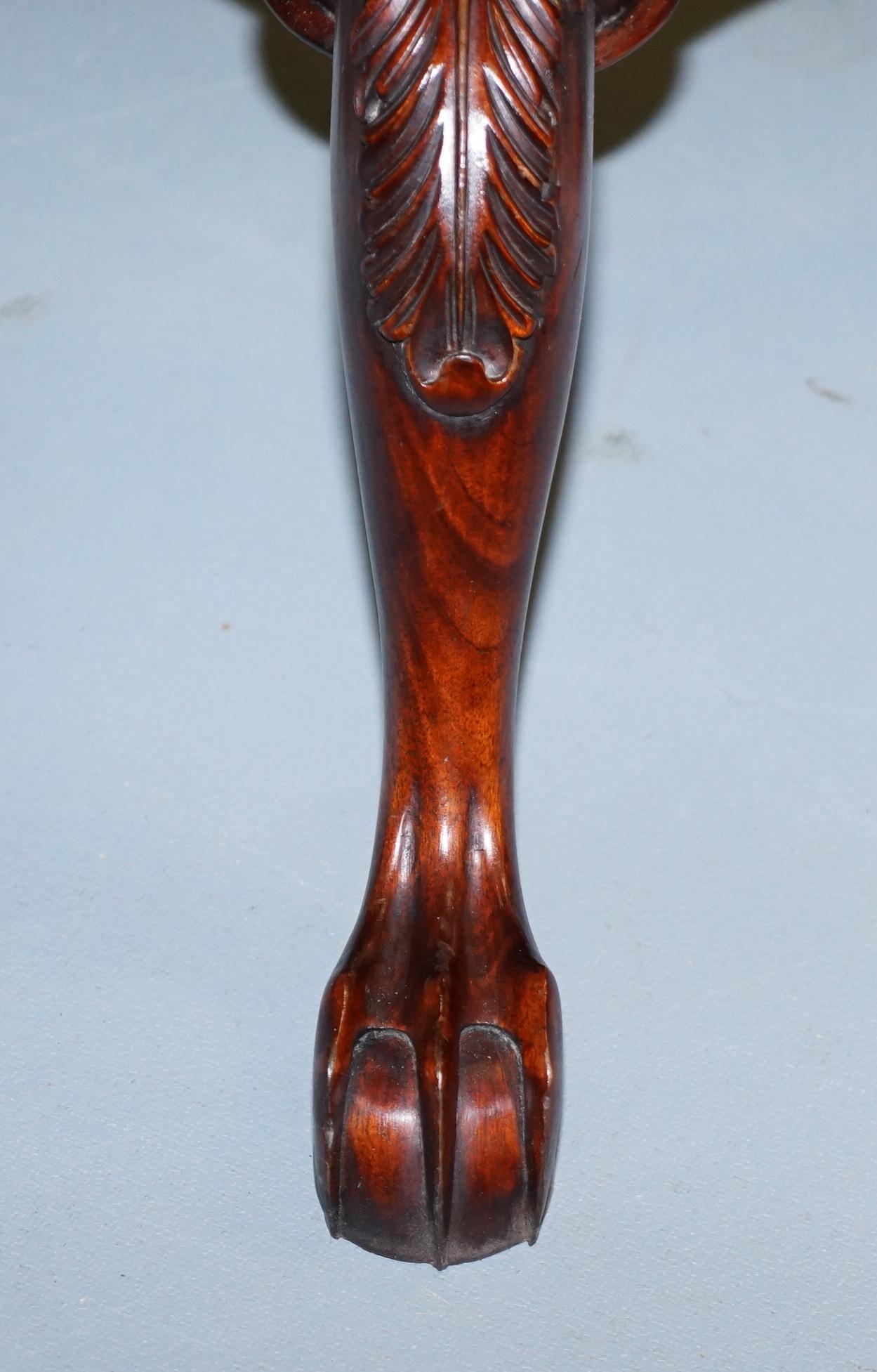 Chippendale Klaue & Kugelfüße 18. Jahrhundert Stil Dreibein Tilt Top Tisch Birdcage im Angebot 4