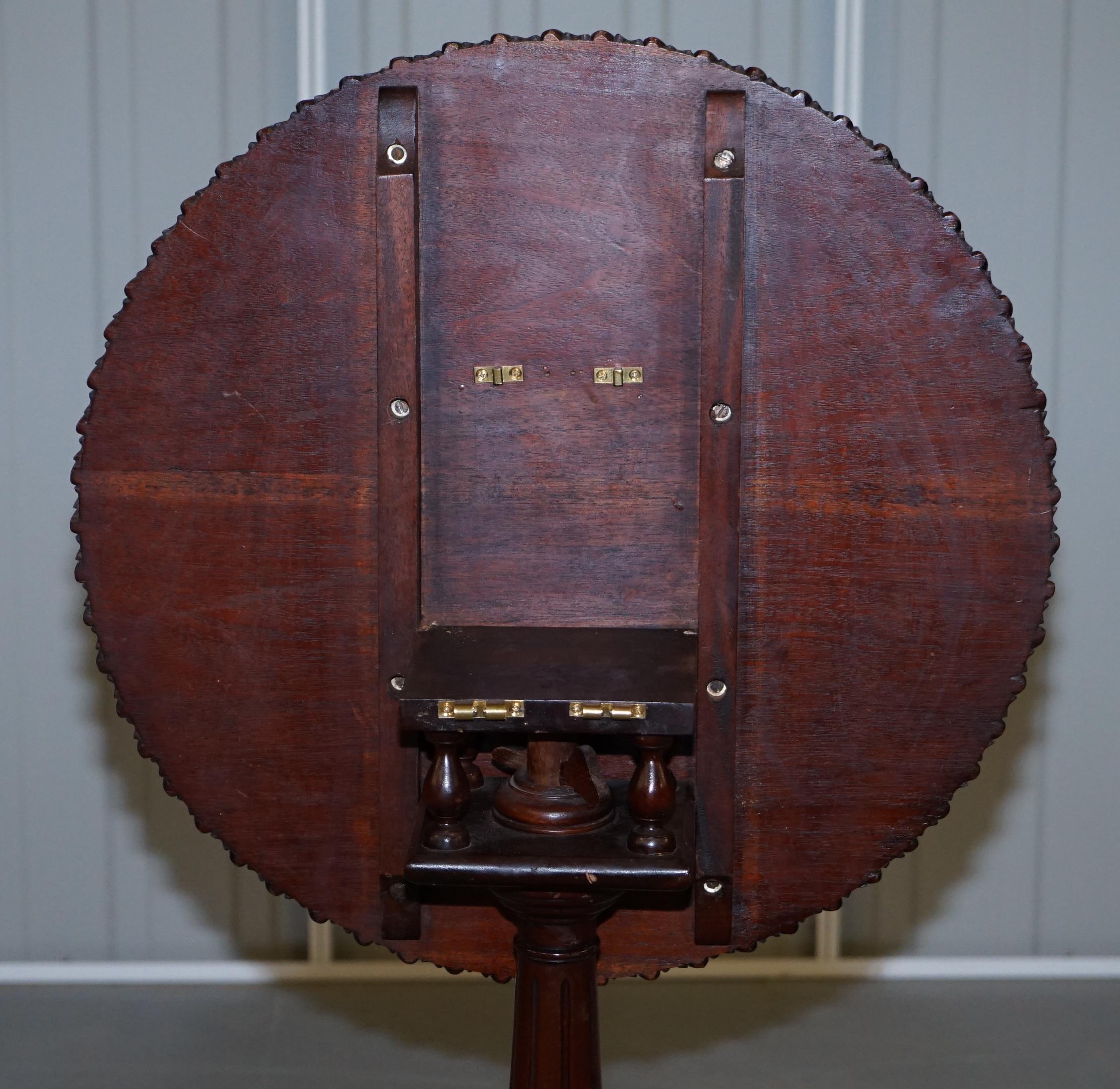 Chippendale Claw & Ball Feet 18th Century Style Tripod Tilt Top Table Birdcage For Sale 9