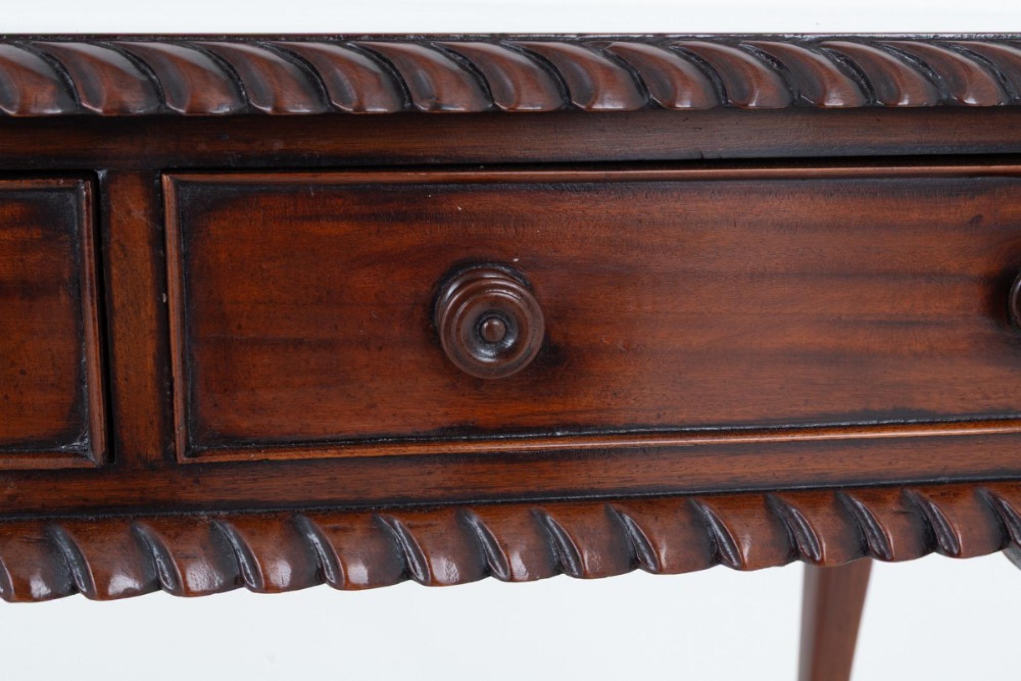 Chippendale Console Table Mahogany Revival Side Ball and Claw In Good Condition For Sale In Potters Bar, GB