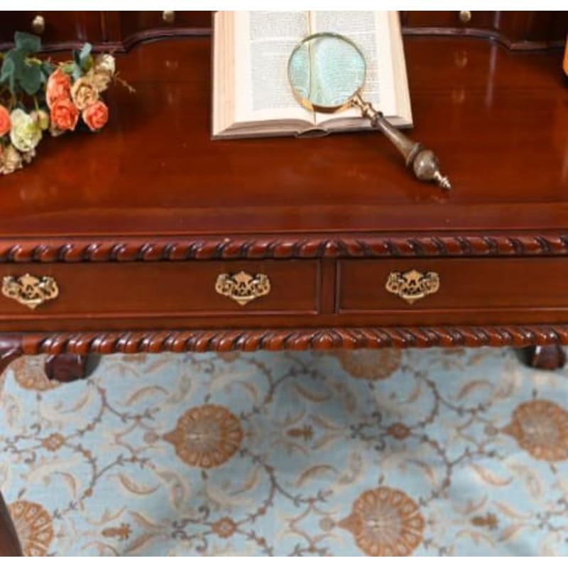 Chippendale Schreibtisch Mahagoni Schreibtisch Bureau (Holzarbeit) im Angebot