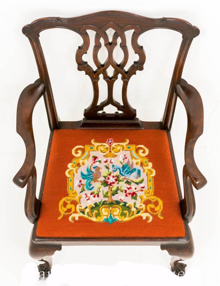 Chippendale-Esszimmerstühle – 8er-Set aus antikem Mahagoni im Angebot 2