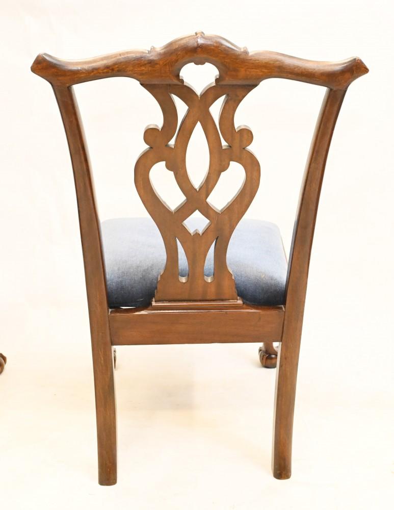Chippendale Dining Chairs Mahogany Ball and Claw In Good Condition For Sale In Potters Bar, GB