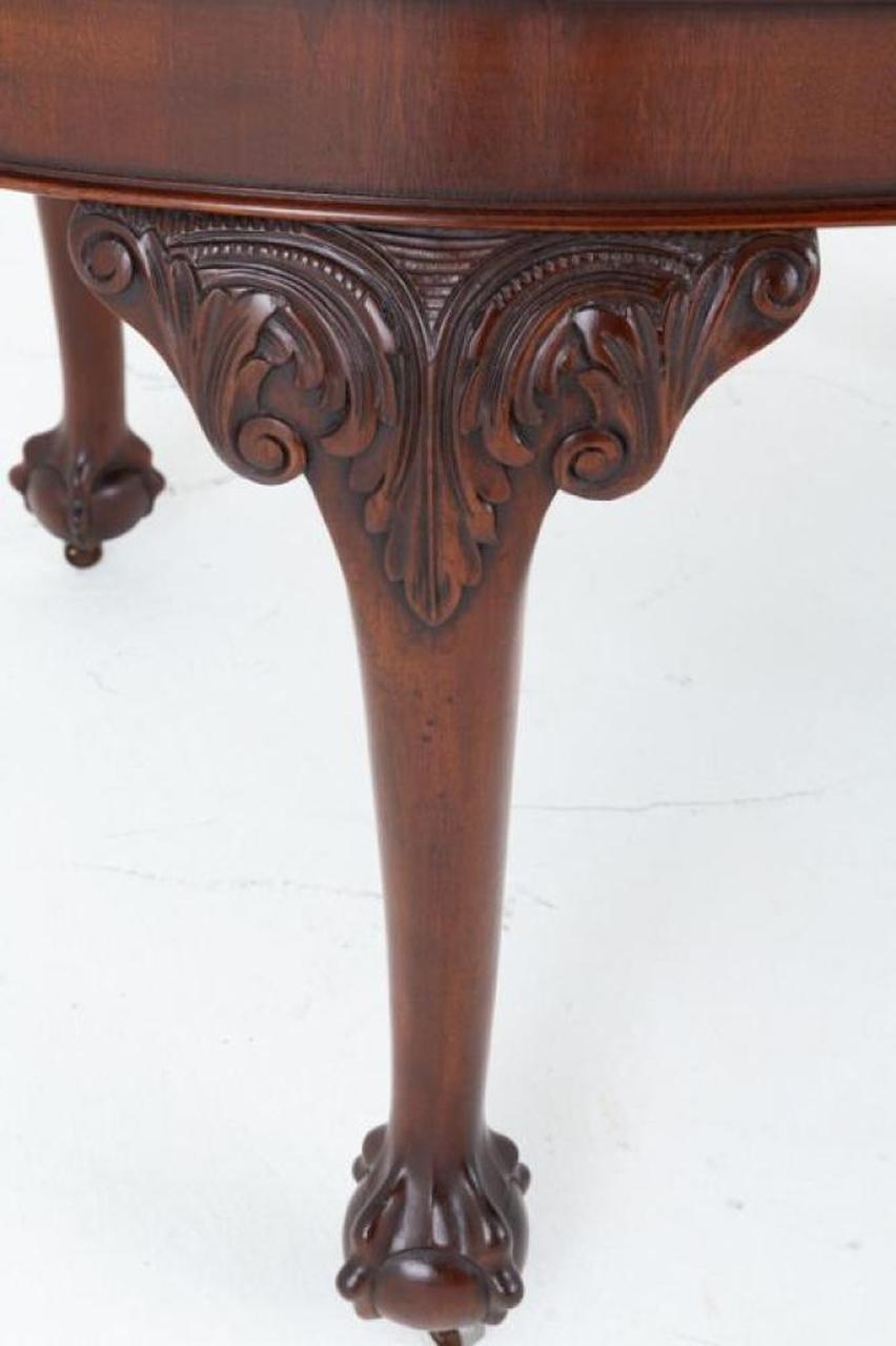 Chippendale Dining Table Extending Mahogany 1890 Revival For Sale 1