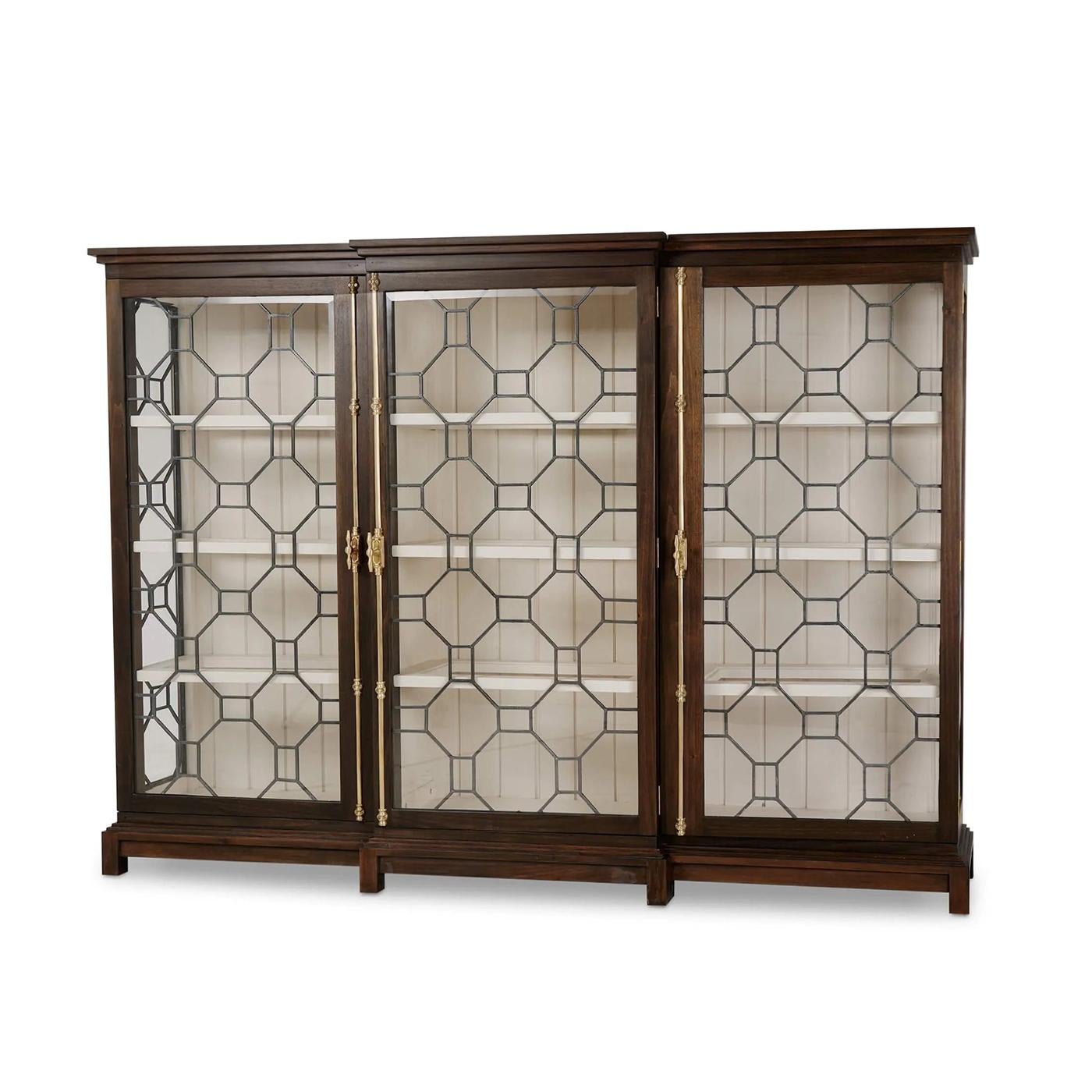 Indonesian Chippendale Display Cabinet For Sale