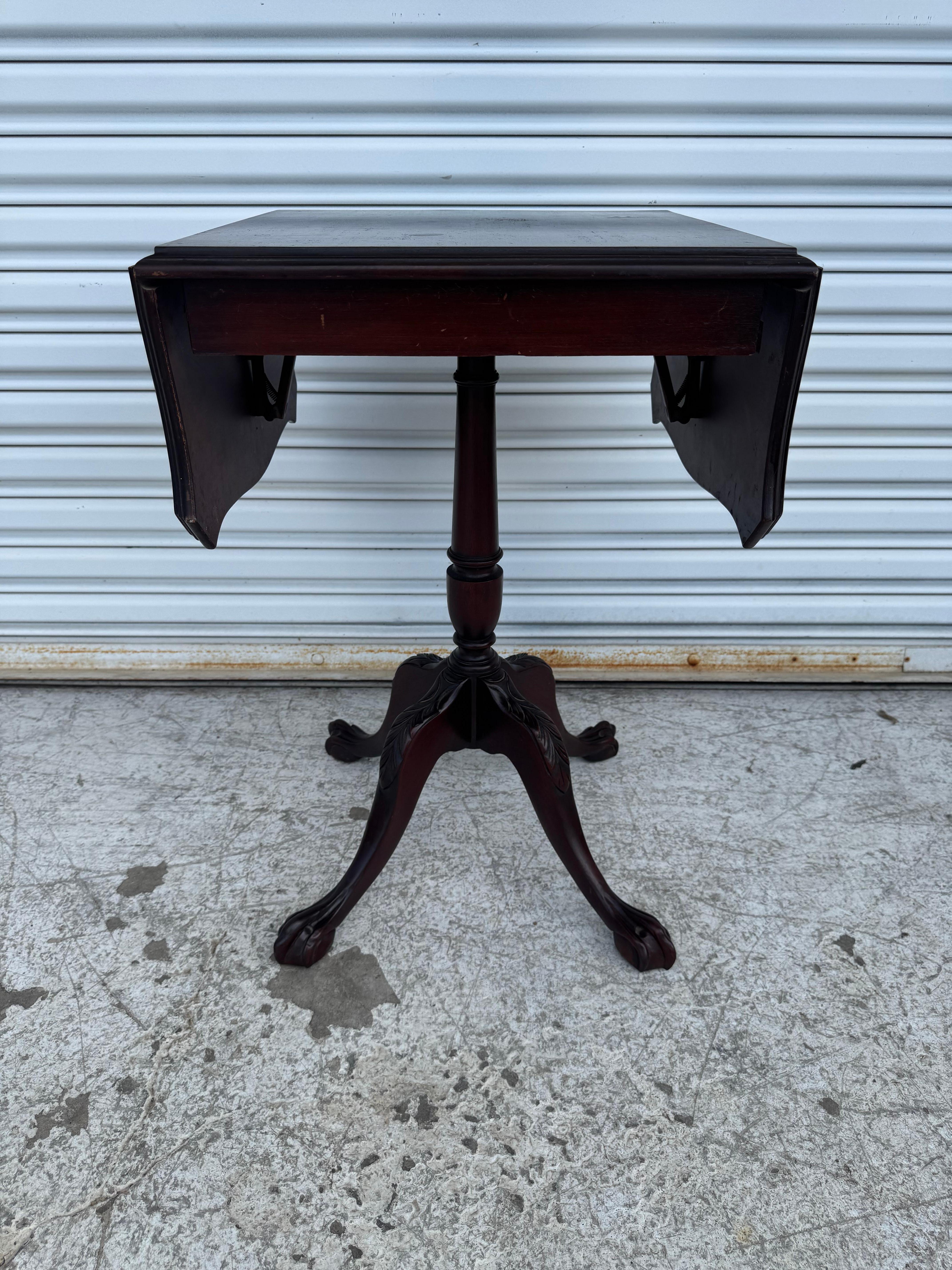 Wood Chippendale Drop Leaf Table For Sale
