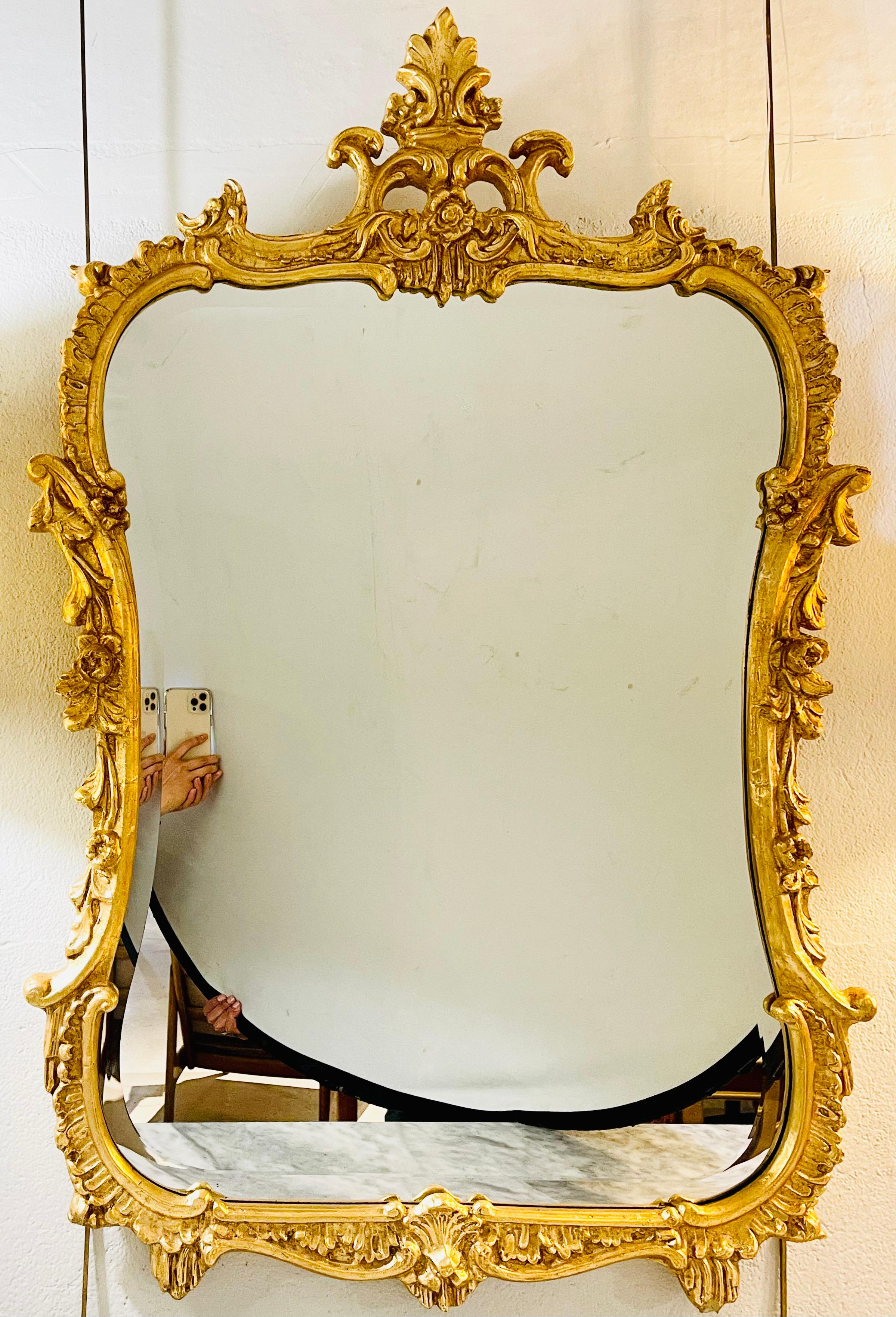 Chippendale Fashioned Console Mirror by Friedman Bros In Good Condition In Stamford, CT