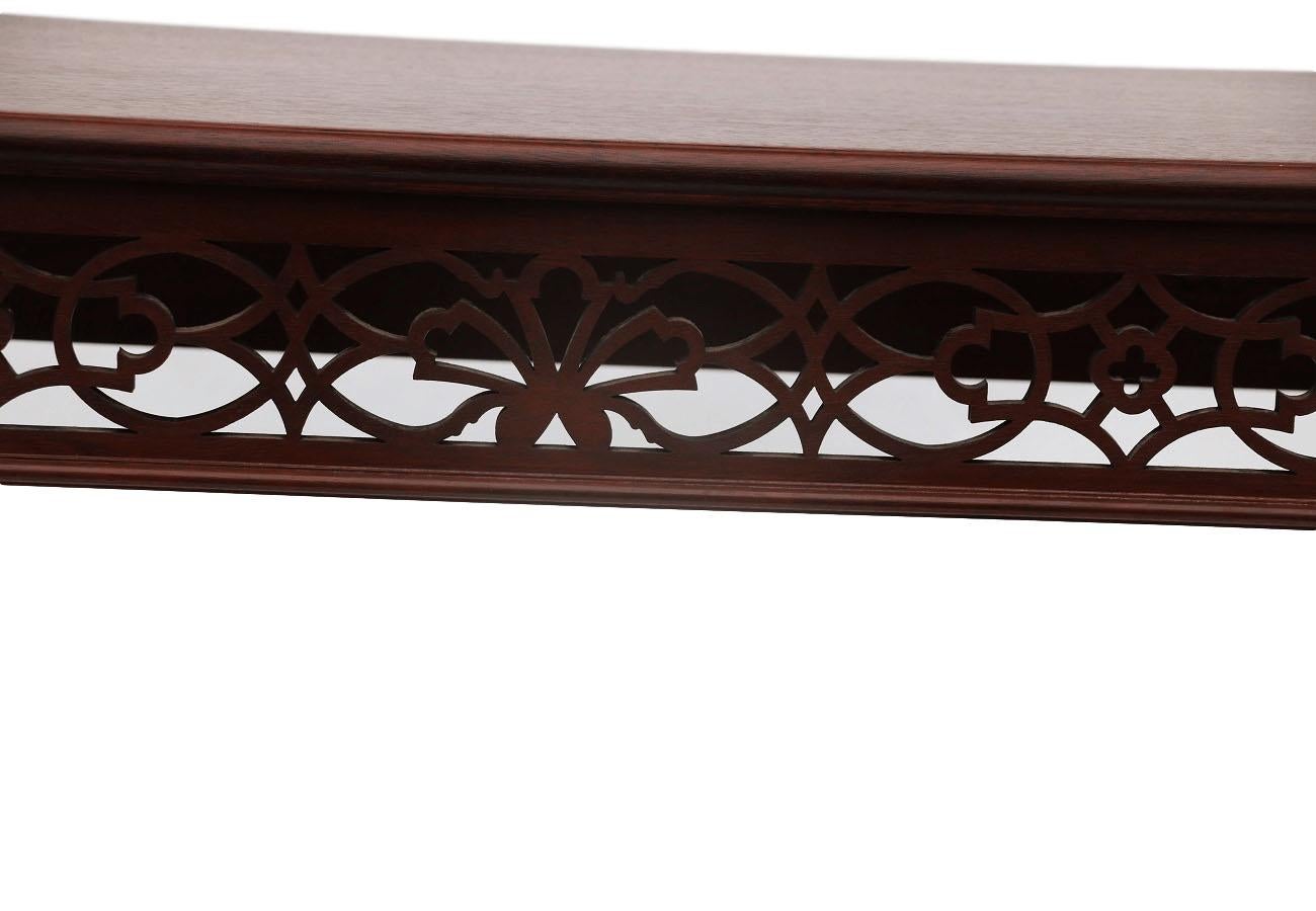 American Chippendale Fretwork Console Table by Bartley For Sale