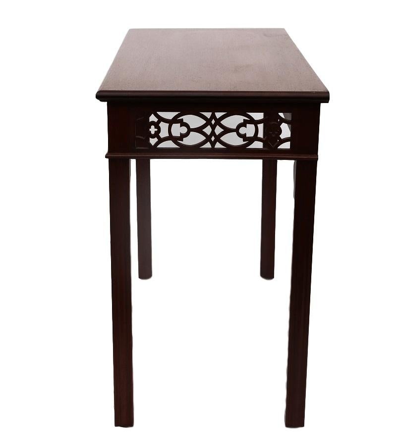 Late 20th Century Chippendale Fretwork Console Table by Bartley For Sale