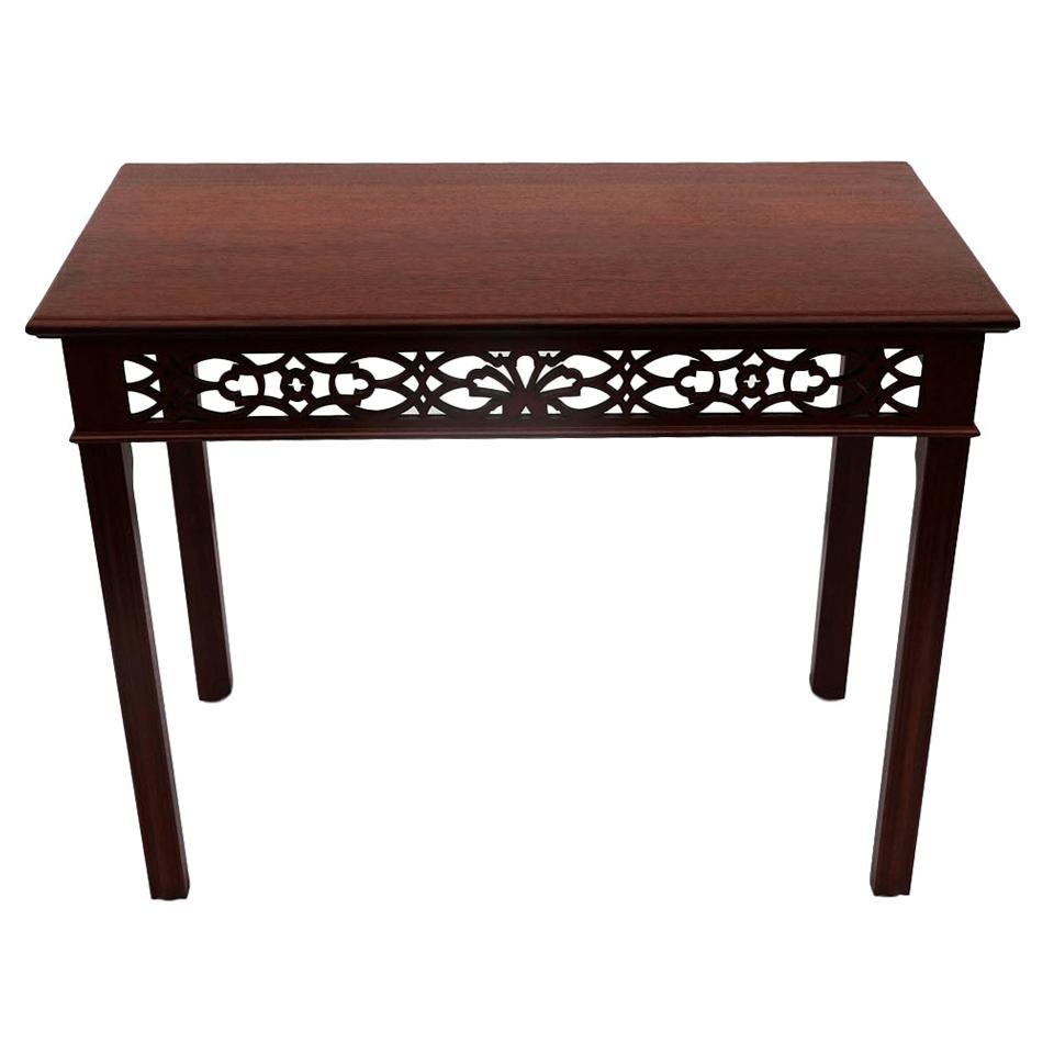 Chippendale Fretwork Console Table by Bartley