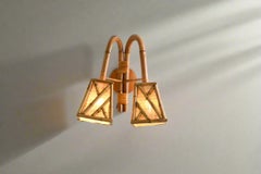 Chippendale Wall Sconce by Nory Mae Parry, Handcrafted in Bamboo