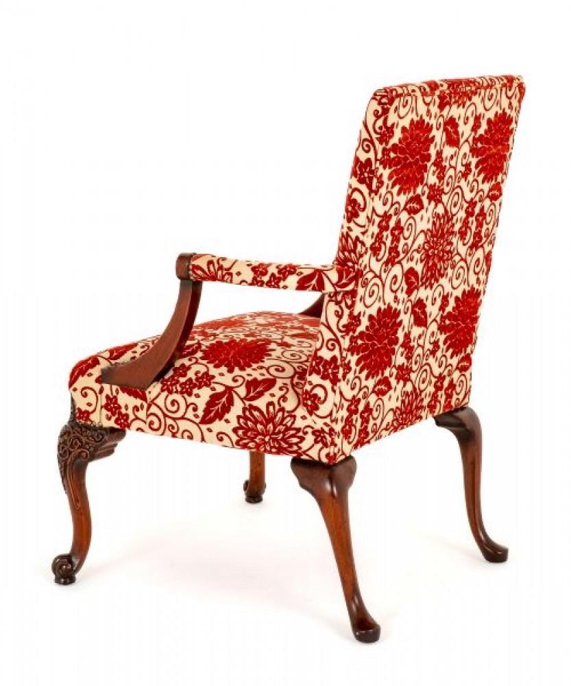 Chippendale Gainsborough Chair Mahogany 1920 2