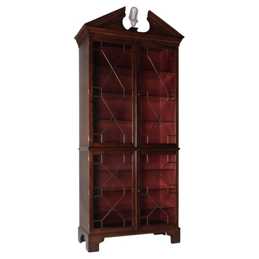 Chippendale Glazed Pier Cabinet For Sale